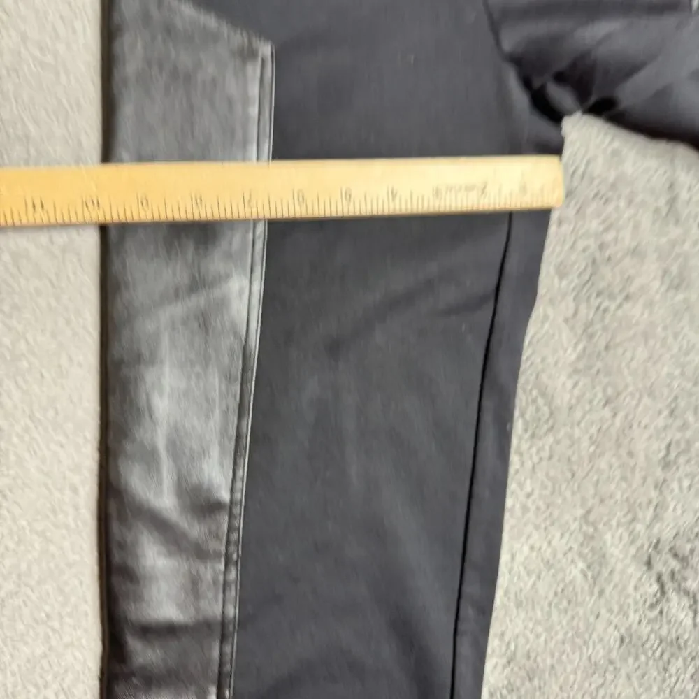 Trouve Nordstrom Womens Pants NWT Black Pull On Leggings Faux Leather Size L - Picture 7 of 9